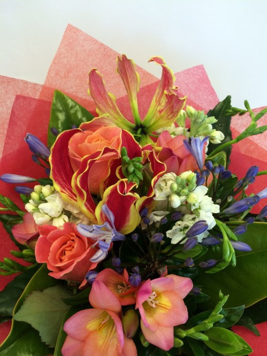 Bright Mason Jar posy
