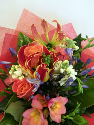 Bright Mason Jar posy